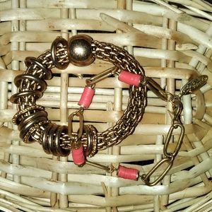 ☀️5/$25 Plunder gold & coral bracelet set